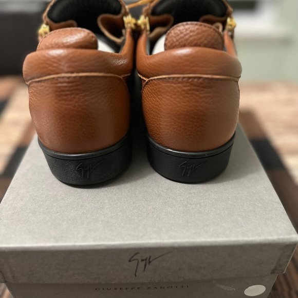 NWT - Giuseppe Zanotti - Frankie - Brown Leather Sneaker - 11 US / 44 EUR - Picture 4 of 9